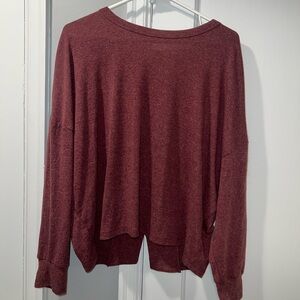 Black Swan Maroon Knit Top